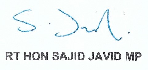 Sajid Javid signature